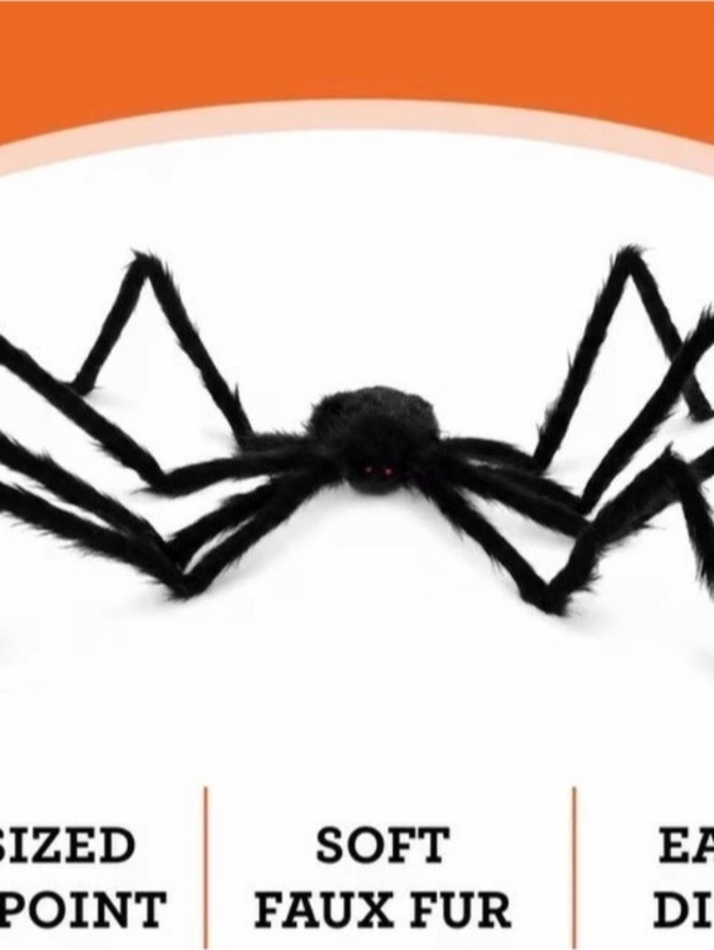 Celebrate! Halloween Black Hairy Spider! NWT